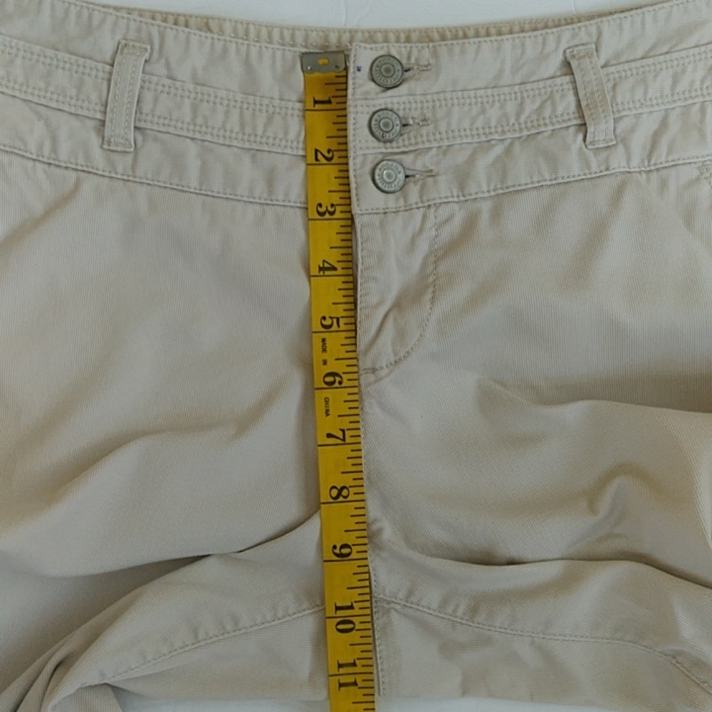 Sonoma Pinstripe Three Button Flare Wide Leg Pants 12 Reg Beige Cream - Picture 14 of 16
